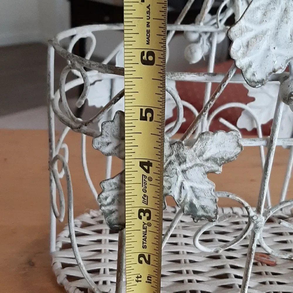 Vintage distressed metal basket